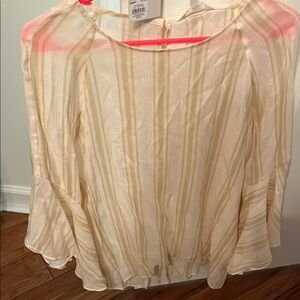 Elegant Cream Striped Women's Top